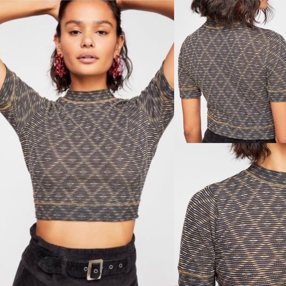 Intimately free people pink knit crop top size XS